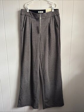 NWT Max Studio London Pleated Wide Leg Trousers Sz Sm
